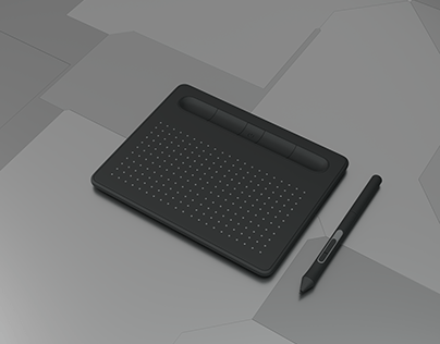 wacom pen tablet 3D model
