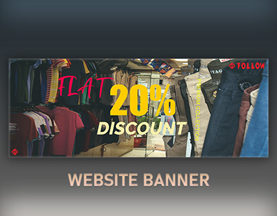 Website Banner Design Flat