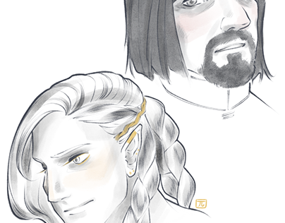 Glorfindel + Boromir (sketch)