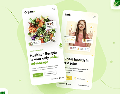 Organo & Heal Mobile UI Design