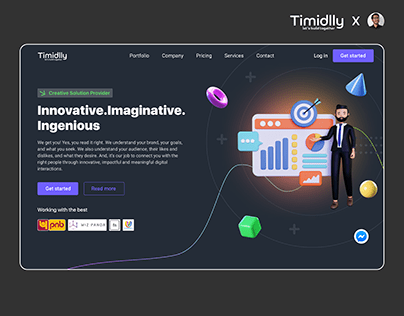 Timidlly - A Venture Designing Company's Landing Page