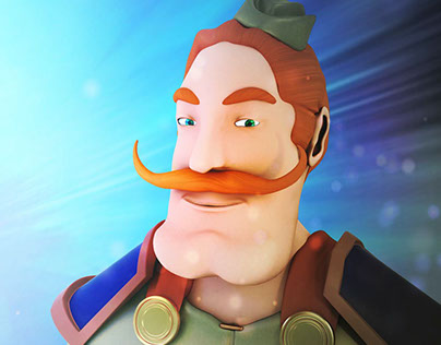 Capitaine Moustache (Blender 3D Character)
