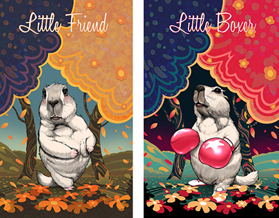 Chunky Marmots - Poster illustrations