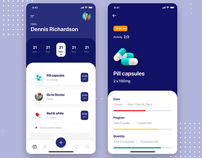 Medicine Mobile App UI Concept Design