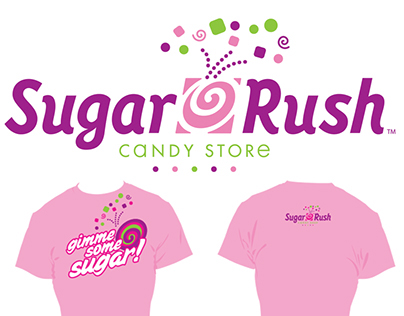 Sugar Rush candy store logo
