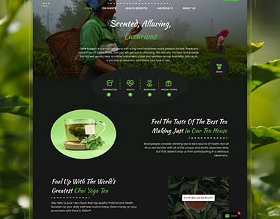 Green Tea Website ui