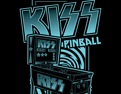 Kiss Pinball Machine Poster