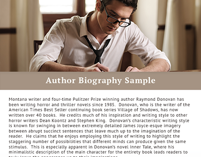 biography example with author
