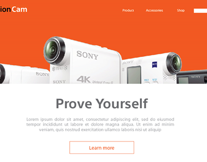 Action Cam Web design concept