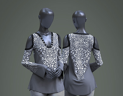 3D Virtual fashion desing samples