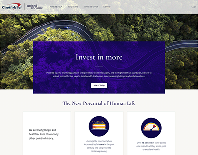 United Income Marketing Site Design
