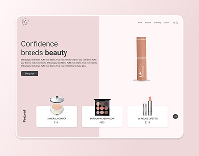 Beauty products design - ecommerce