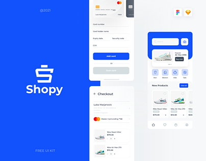 Shopy - Shopping app Free UI Kit
