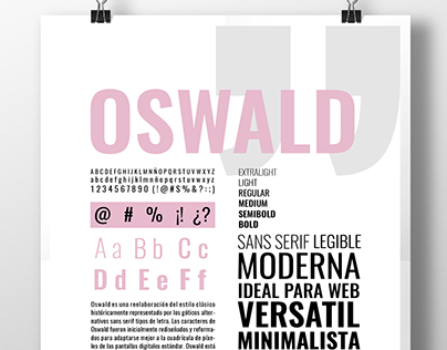 OSWALD - Especimen tipográfico