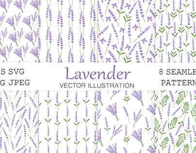 Lavender pattern. Provence flowers pattern