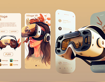 Village VR Headset Mobile App Design UI - Concept