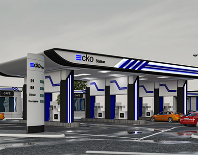 Ecko petrol station Exterior design