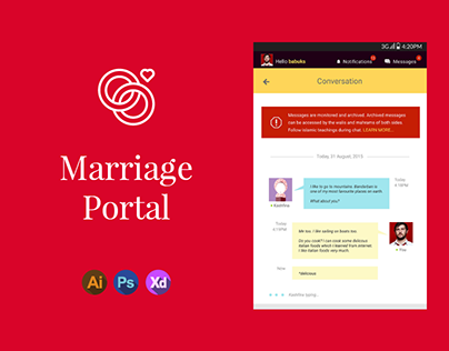 Matrimony app UI