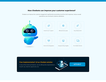 Landing page for Sofbank Chat bot