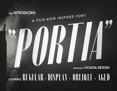 PORTIA - FREE FILM NOIR INSPIRED FONT
