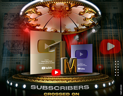Project thumbnail - Youtube 1 Million Subscribers Artwork | Krish GFX