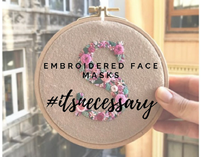Hand Embroidered Face Masks