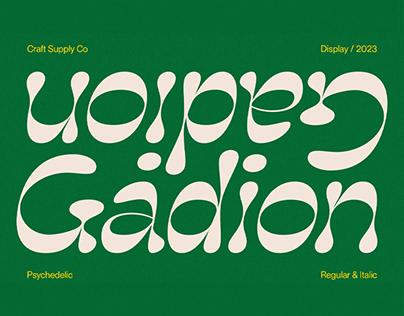 Gadion - Psychedelic Font Free Download
