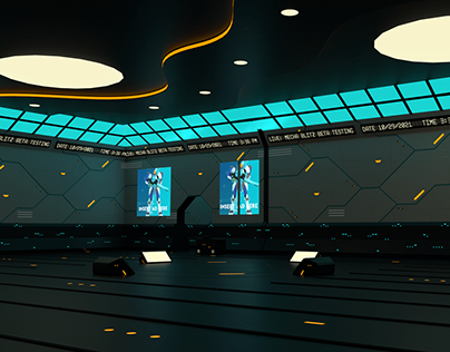 Sci-Fi Hangar: 3D Environment