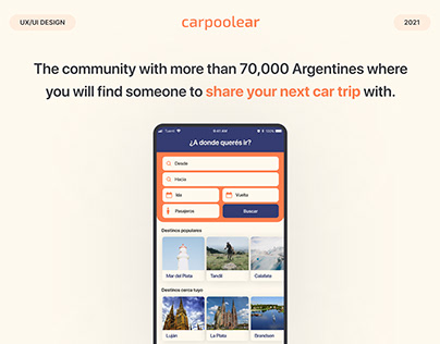 Carpoolear | UI & UX - App Redesign
