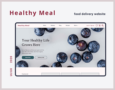 Healthy Meal: Delivery website UI/UX Design