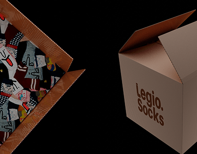 NFT box with socks in 3D | Logo socks | НФТ Носков