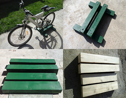 Wooden bike stand