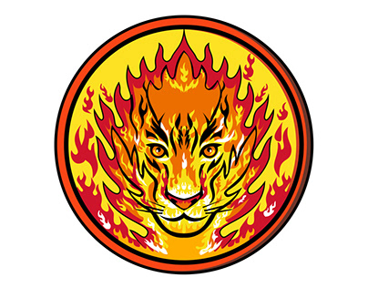 Flaming Tiger Head Icon