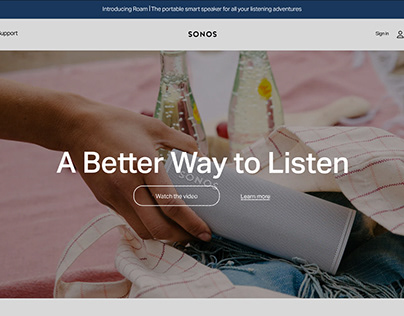 Sonos website prototype
