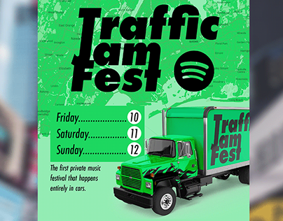 Spotify branding project // TRAFFIC JAM FEST