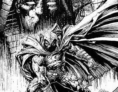 Recreating David Finch's iconic Moonknight Cover