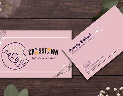 Buisness Card of Donut Brand .Front and Back .