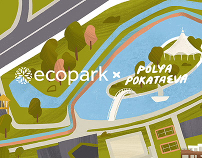 Eco park map illustration
