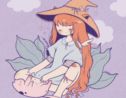 Cat witch (gif)