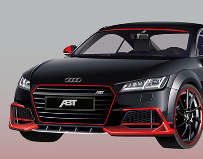 Audi ABT illustrazione realistica