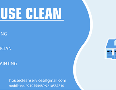 a business card for house cleaning services