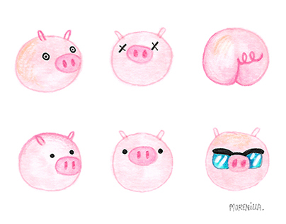 "Pigs" for 100grados fanzine