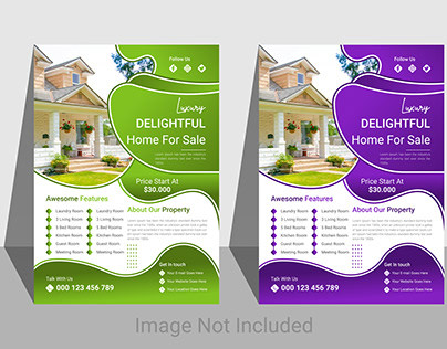 New Real estate flyers 4 colors 0.25 bleed,