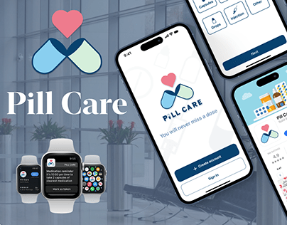 Pill care mobile app UI (Medical)