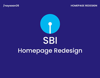 SBI homepage Redesign