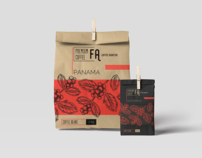 FA Coffee Roaster Packaging Design & Illustration