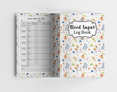 Diabetic Log Book With Floral Cover Design