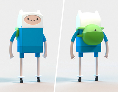 Adventure Time Finn The Human 3D Character