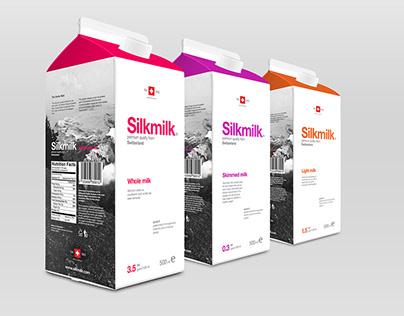 Silkmilk® Premium Swiss Milk - Package Design
