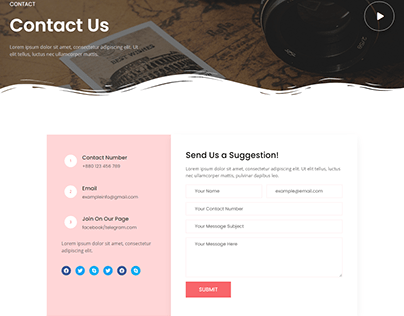 Contact Page Design